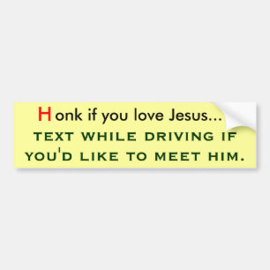 Adesivo Para Carro Honk se você ama jesus