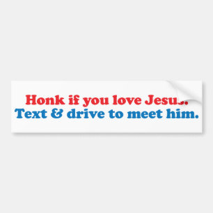 Adesivo Para Carro Honk se você ama Jesus 2