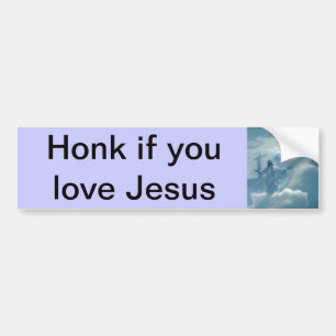 Adesivo Para Carro Honk se você ama Jesus 2