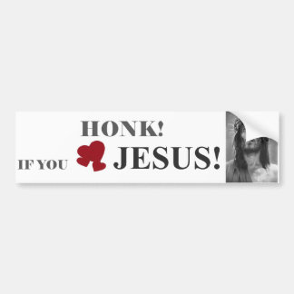 ADESIVO PARA CARRO HONK SE VOCÊ AMA JESUS 2