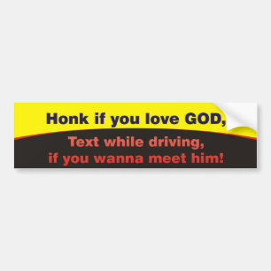Adesivo Para Carro Honk se você ama o DEUS
