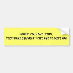 Adesivo Para Carro Honk se você ama o texto de Jesus… ao conduzir 