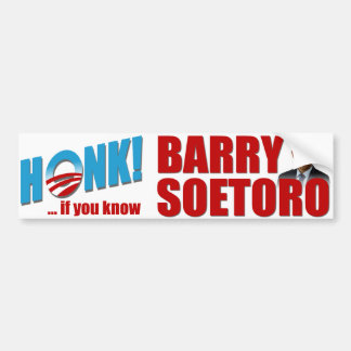 Adesivo Para Carro Honk se você conhece Barry Soetoro