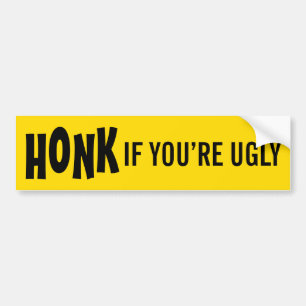 Adesivo Para Carro HONK se você é feio