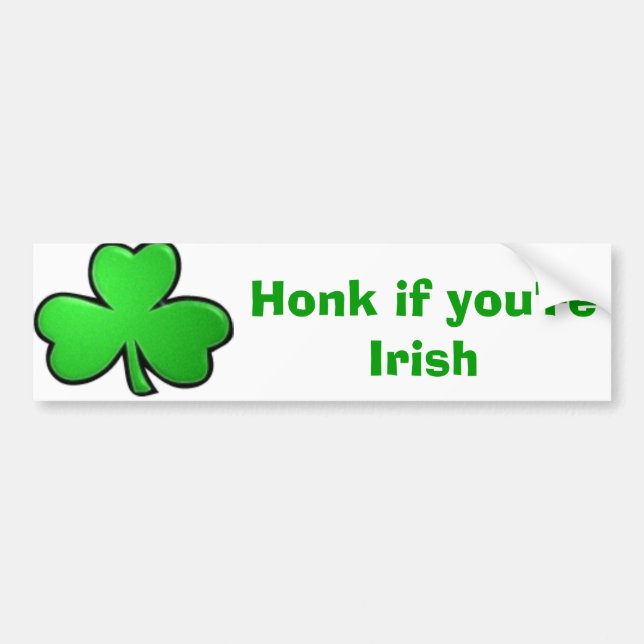 Adesivo Para Carro Honk se você é irlandês (Frente)