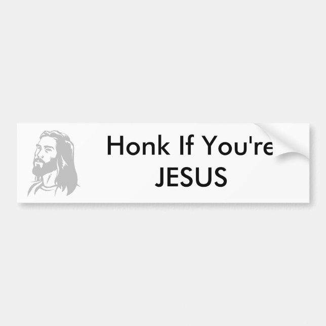 Adesivo Para Carro Honk se você é JESUS (Frente)