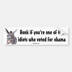 Adesivo Para Carro Honk se você é o idiota que votou para obama