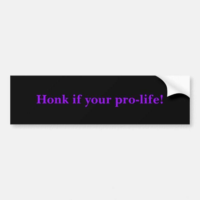 Adesivo Para Carro Honk se você é pro-vida! (Frente)