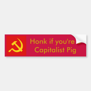 Adesivo Para Carro Honk se você é um porco capitalista