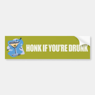 Adesivo Para Carro Honk se você está bêbedo - etiqueta-Zazzle