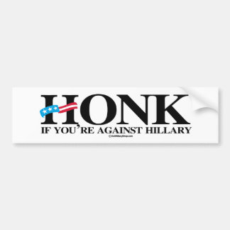 Adesivo Para Carro Honk se você está contra Hillary - Anti-Hillary -