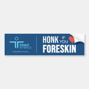 Adesivo Para Carro Honra Se Você Ama Foreskin — Azul