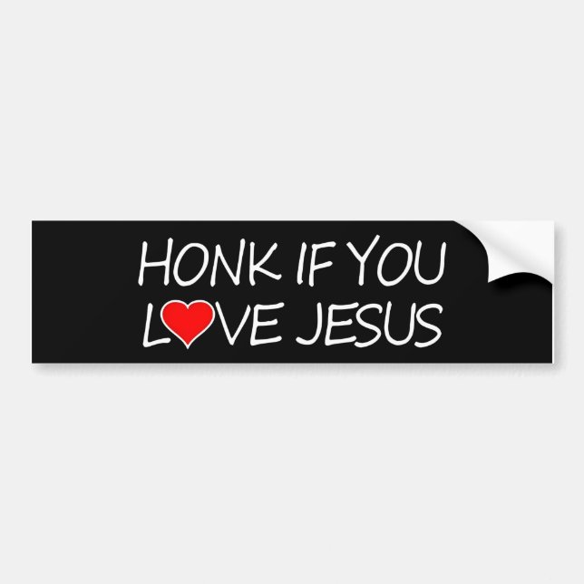 Adesivo Para Carro HONRE SE VOCÊ AMA JESUS Bumper Sticker (Frente)
