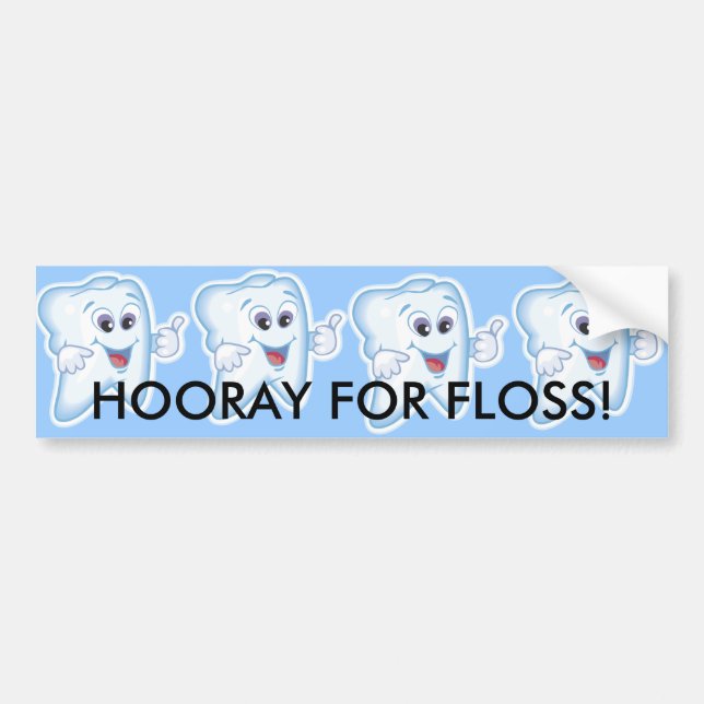 Adesivo Para Carro Hooray para o Floss (Frente)
