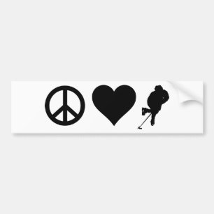 Adesivo Para Carro Hóquei do amor da paz