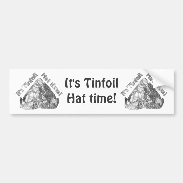 Adesivo Para Carro Hora do Tinfoil Hat (Frente)
