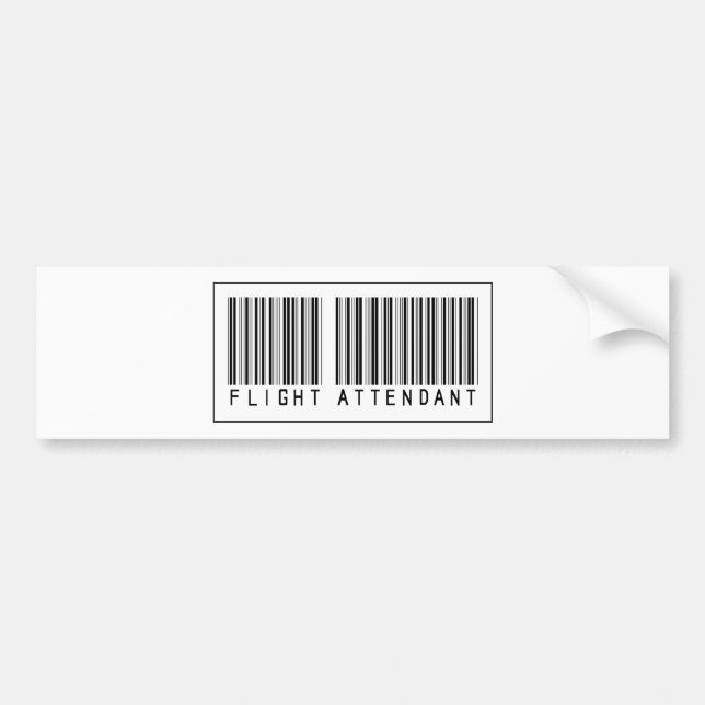 Adesivo Para Carro Hospedeiros de bordo do código de barras (Frente)