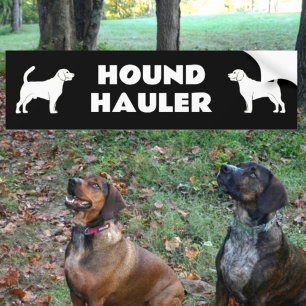 Adesivo Para Carro Hound Hauler Masculino e Mulher Cão Silhuettes Pre