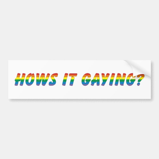 Adesivo Para Carro hows ele que gaying (Frente)