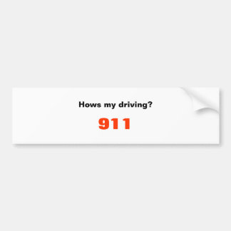 Adesivo Para Carro Hows minha condução? , 911