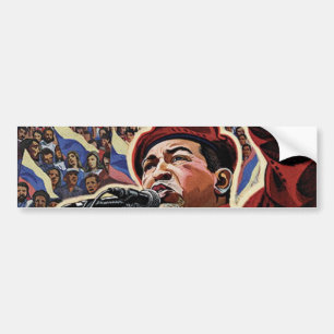 Adesivo Para Carro Hugo Chavez - Estilo da Revolução dos Cartões