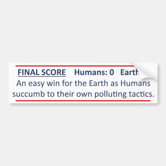 Adesivo Para Carro Humanos vs Terra (Frente)