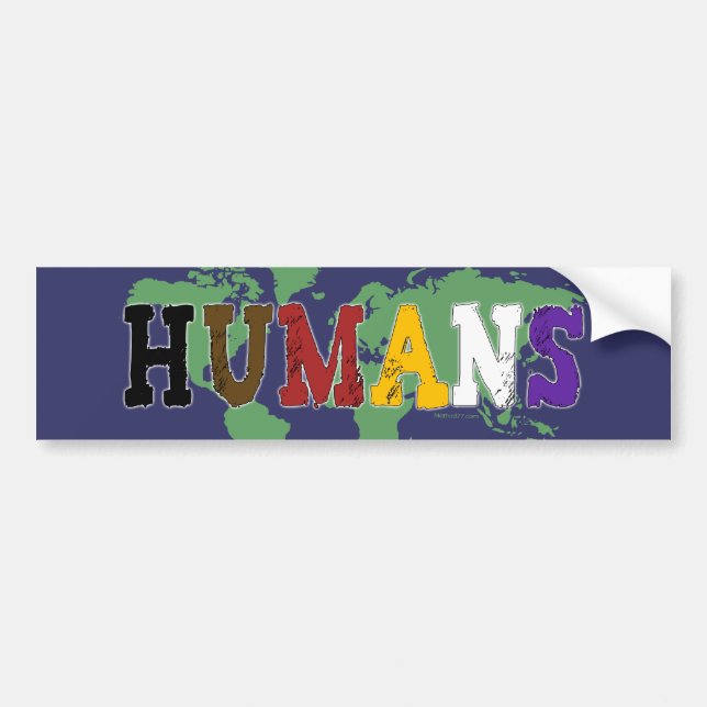 Adesivo Para Carro Humans Bumper Sticker (Frente)