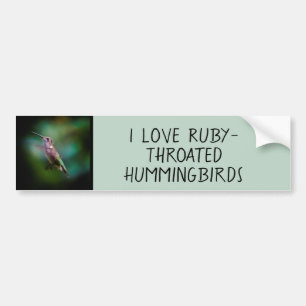 Adesivo Para Carro Hummingbird com garganta de rubi - Fotografia orig