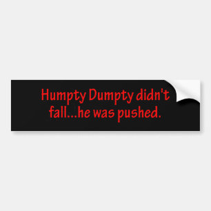 Adesivo Para Carro Humpty Dumpty não caiu