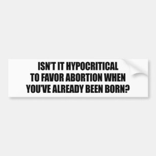 Adesivo Para Carro Hypocritial a ser em favor do aborto