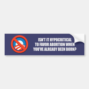 Adesivo Para Carro Hypocritial a ser em favor do aborto Bumperstick