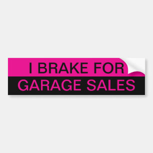 Adesivo Para Carro I Braço para vendas de garagem rosa-quente e preto