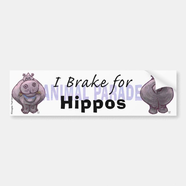 Adesivo Para Carro I Brake para Hippos (Frente)