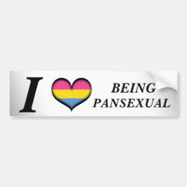 Adesivo Para Carro I Coração Sendo Pansexual Design Pride Sinalizador