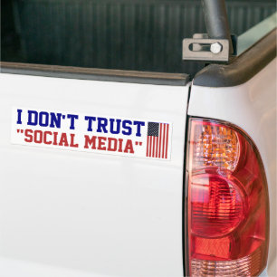 Adesivo Para Carro I Don't Trust social media Sticker
