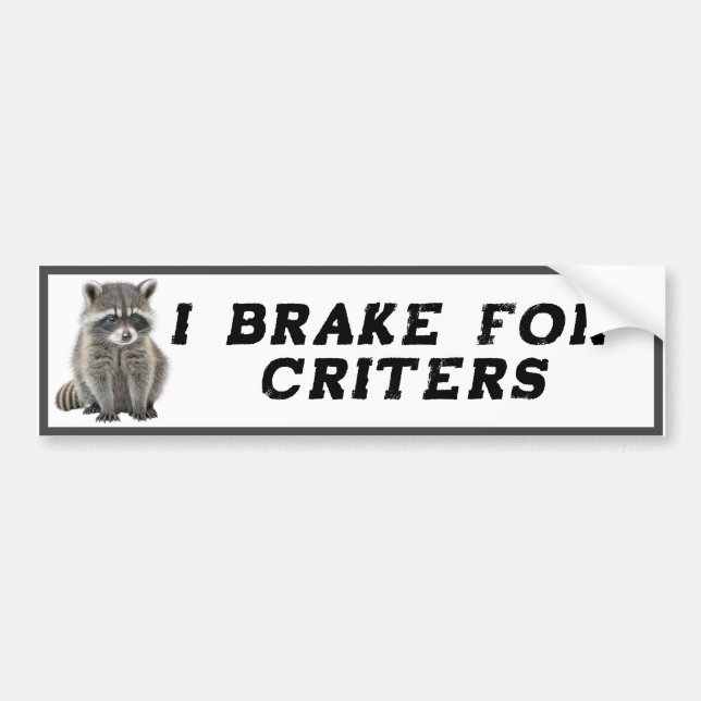 Adesivo Para Carro I freio para Critters Raccoon (Frente)