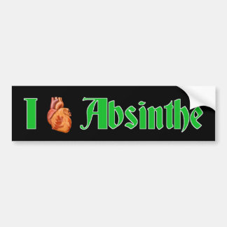 Adesivo Para Carro I Heart Absinthe Bumper Sticker