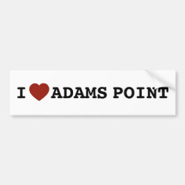 Adesivo Para Carro I heart Adams Point Bumper Sticker