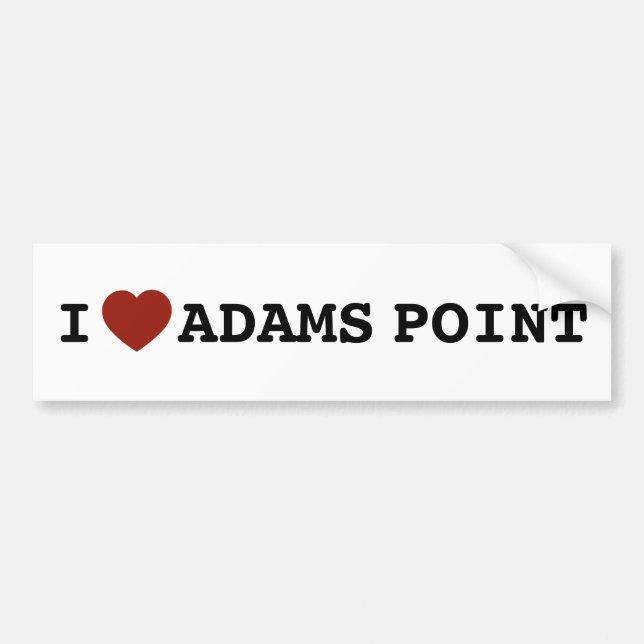 Adesivo Para Carro I heart Adams Point Bumper Sticker (Frente)