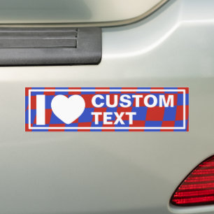 Adesivo Para Carro I Heart Custom Retro