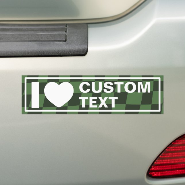 Adesivo Para Carro I Heart Custom Retro (No carro)