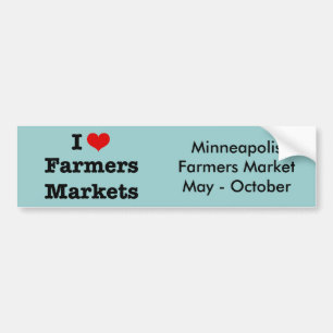 Adesivo Para Carro I Heart Farmers Markets