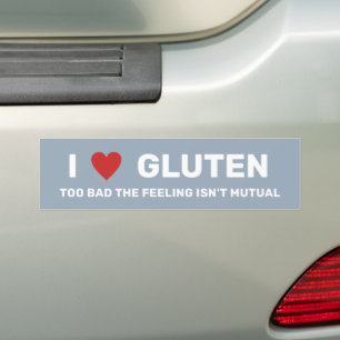 Adesivo Para Carro I Heart Gluten