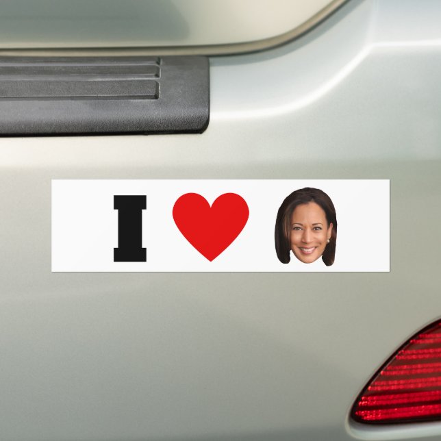 Adesivo Para Carro I Heart Kamala Harris (No carro)
