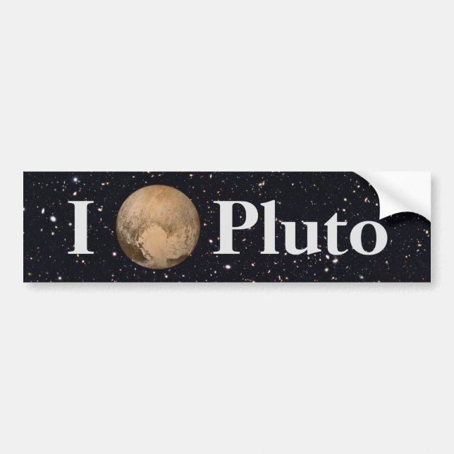 Adesivo Para Carro I Heart Pluto Starry Sky (Frente)