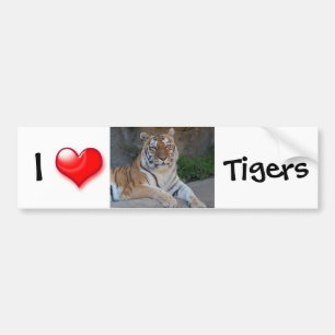 Adesivo Para Carro I Heart Tigers