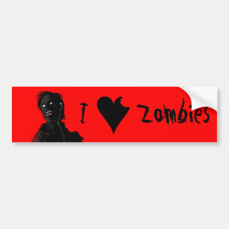Adesivo Para Carro I Heart Zombies