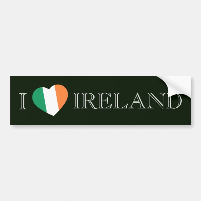 Adesivo Para Carro I Heartflag Ireland bscn (Frente)