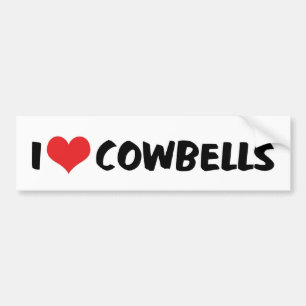 Adesivo Para Carro I Love Heart Cowbells
