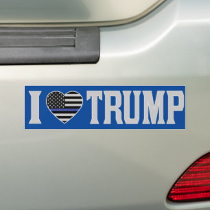Adesivo Para Carro I Love Trump US Flag Thin Blue Line Pro-Trump